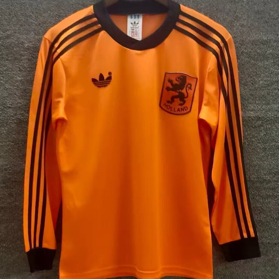 Maillot Pays-Bas Domicile Manches Longues Rétro