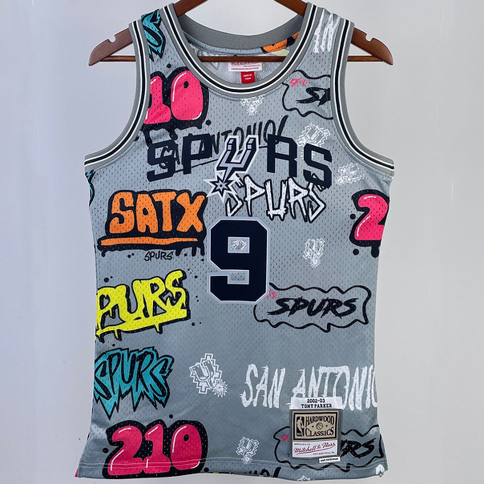 Maillot Spurs Parker 33 Rétro 2002/03
