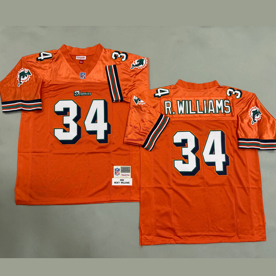 Maillot R Williams 34 Men S Miami Dolphins Rétro