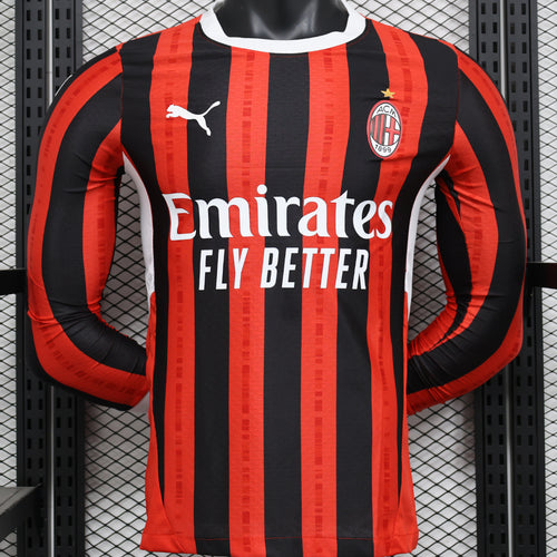 Maillot AC Milan Domicile Manches Longues 2024/25 (Version Joueur)