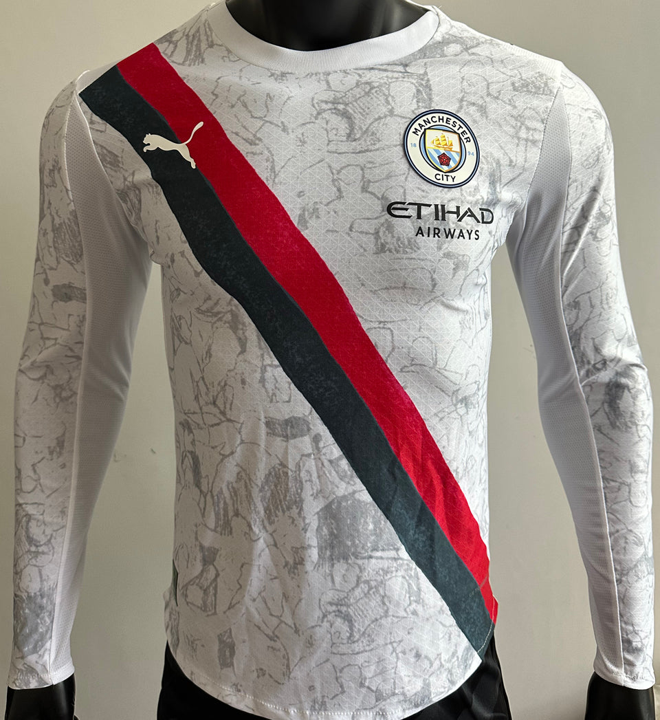 Maillot Manchester City Extérieur Manches Longues 2025 (Version Joueur)
