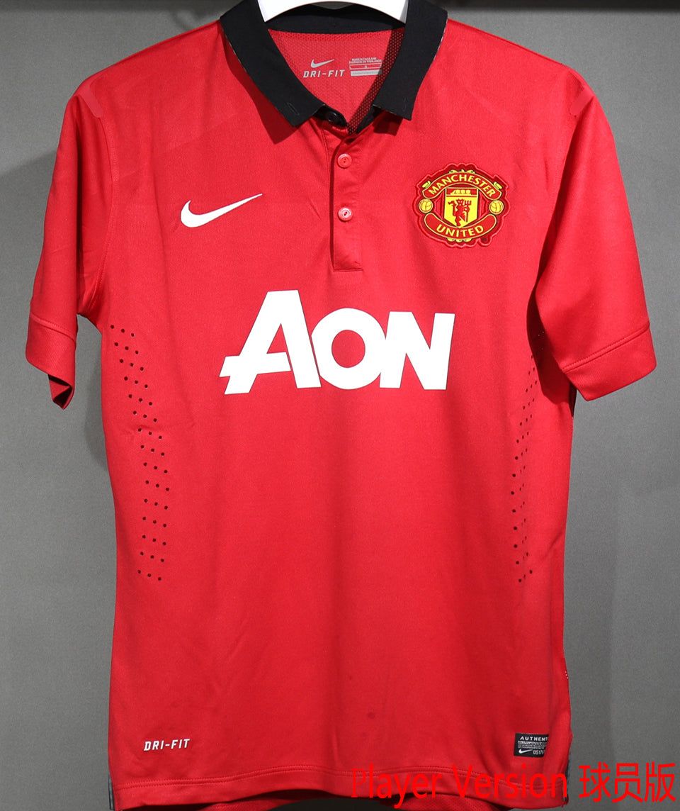 Maillot Manchester United Domicile Rétro 2013/14 (Version Joueur)