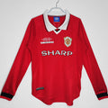 Maillot Manchester United Domicile Manches Longues Rétro 1999
