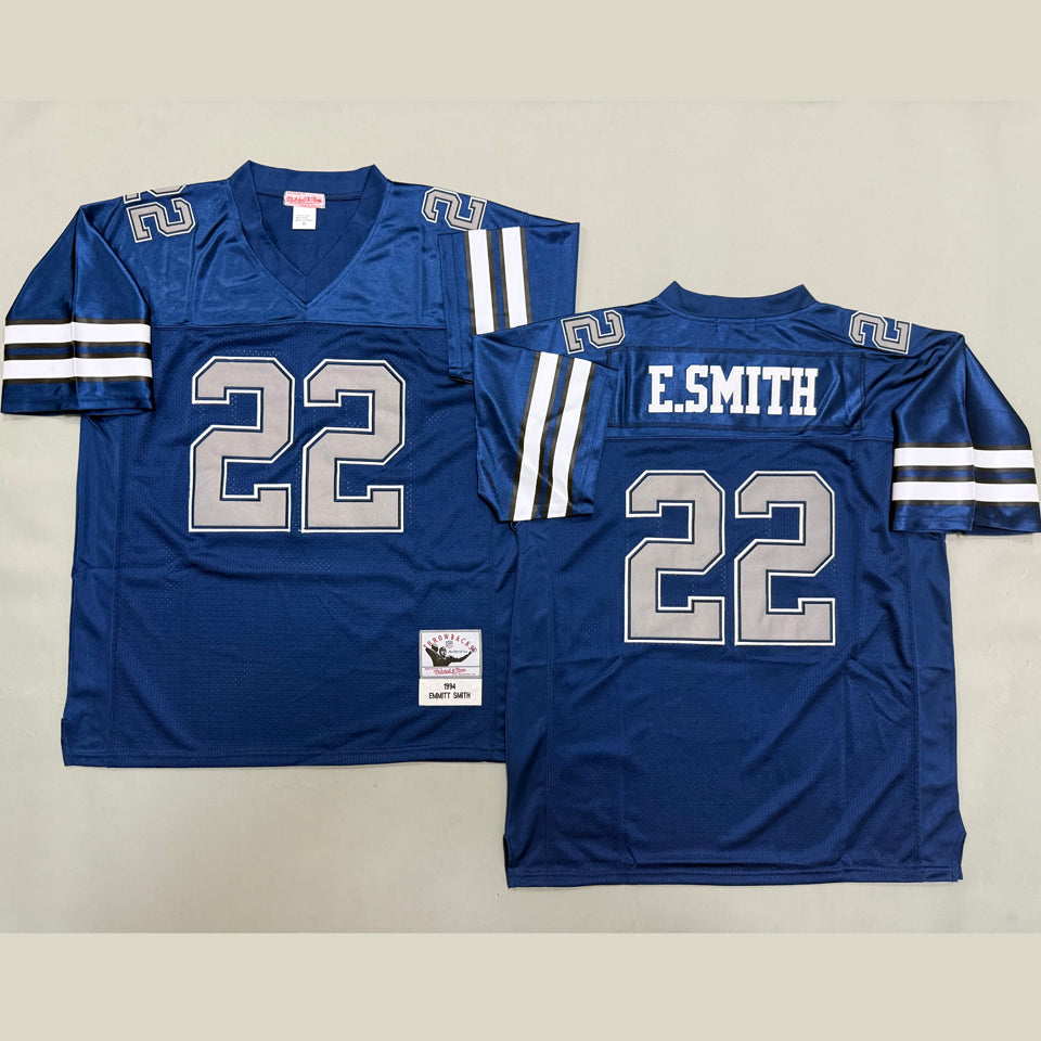 Maillot E Smith 22 Men S Dallas Cowboys Rétro
