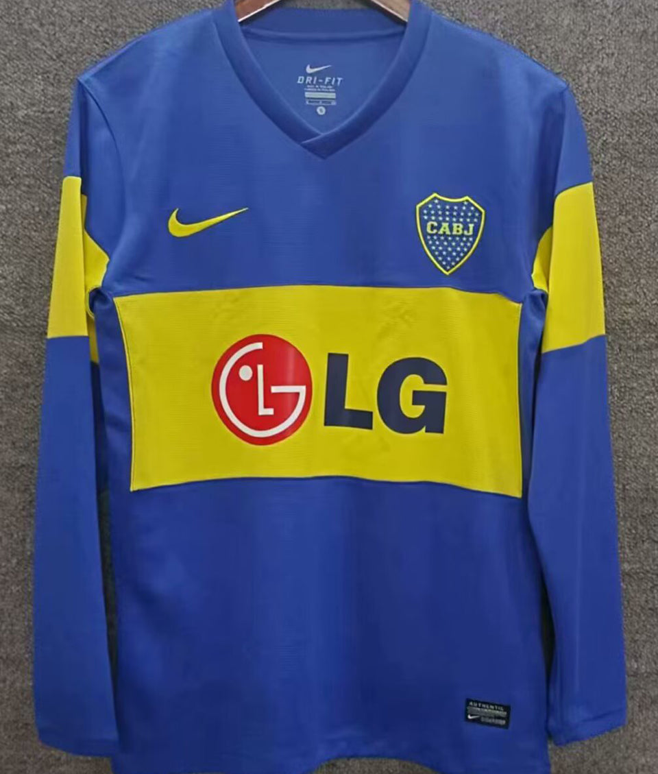 Maillot Boca Juniors Domicile Manches Longues Rétro 2011/12