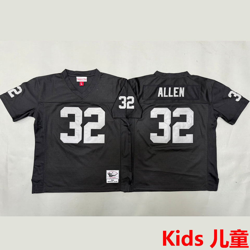Maillot Allen 32 Las Vegas Raiders Rétro Enfant