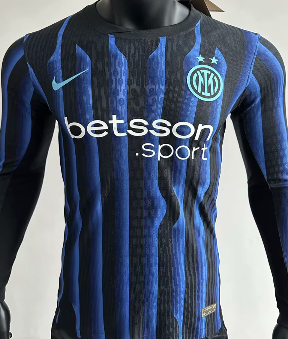 Maillot Inter Milan Domicile Manches Longues 2025/26 (Version Joueur)