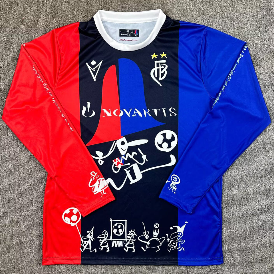 Maillot 26 Fc Basel Domicile Manches Longues 2025