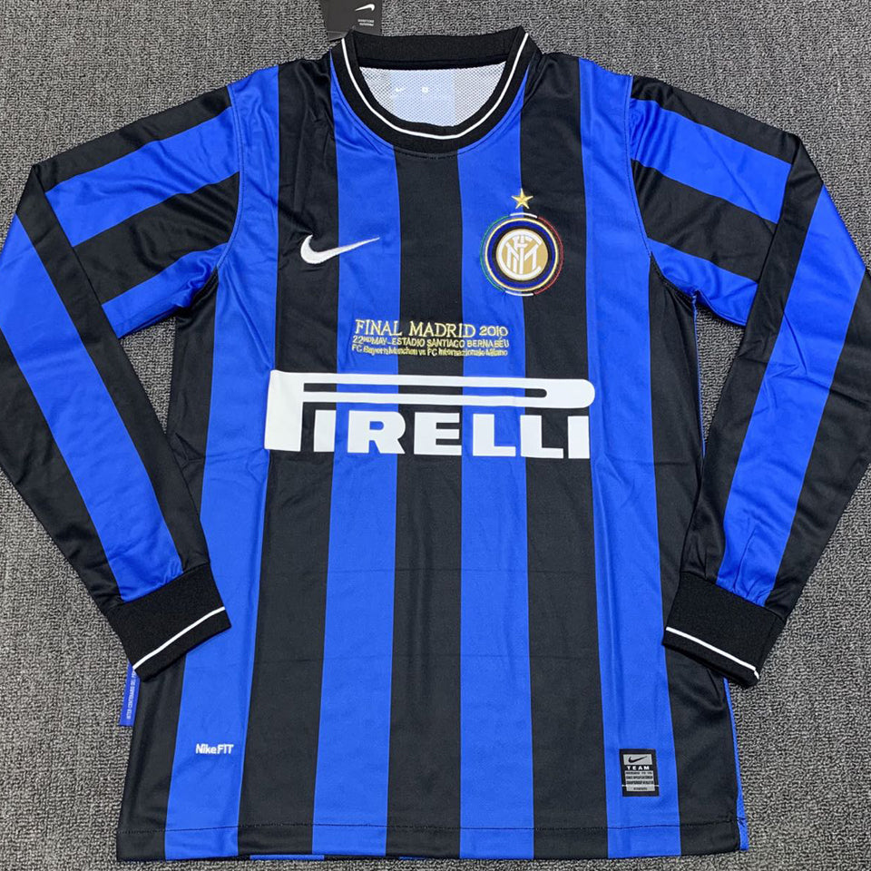 Maillot Inter Milan Domicile Manches Longues Rétro 2009/10