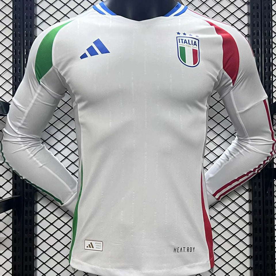 Maillot Italie Extérieur Manches Longues 2024 (Version Joueur)