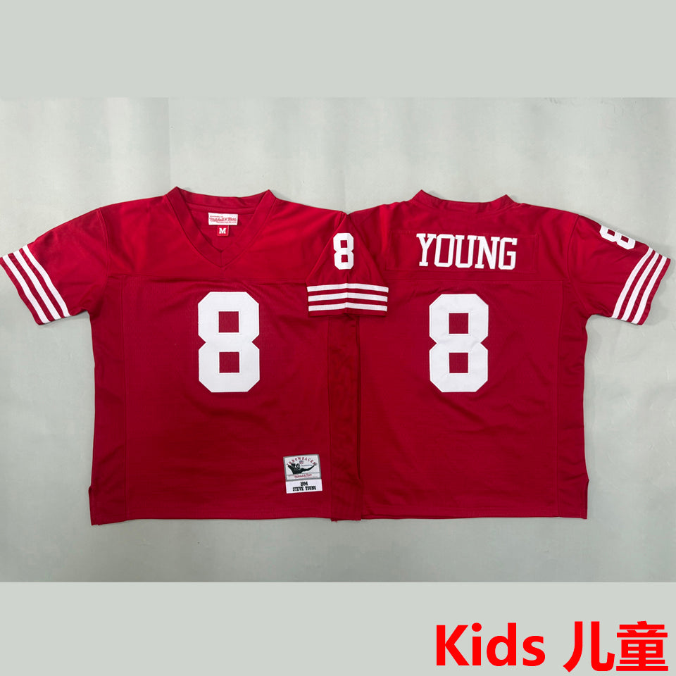 Maillot Young 8 San Francisco 49Ers Rétro Enfant