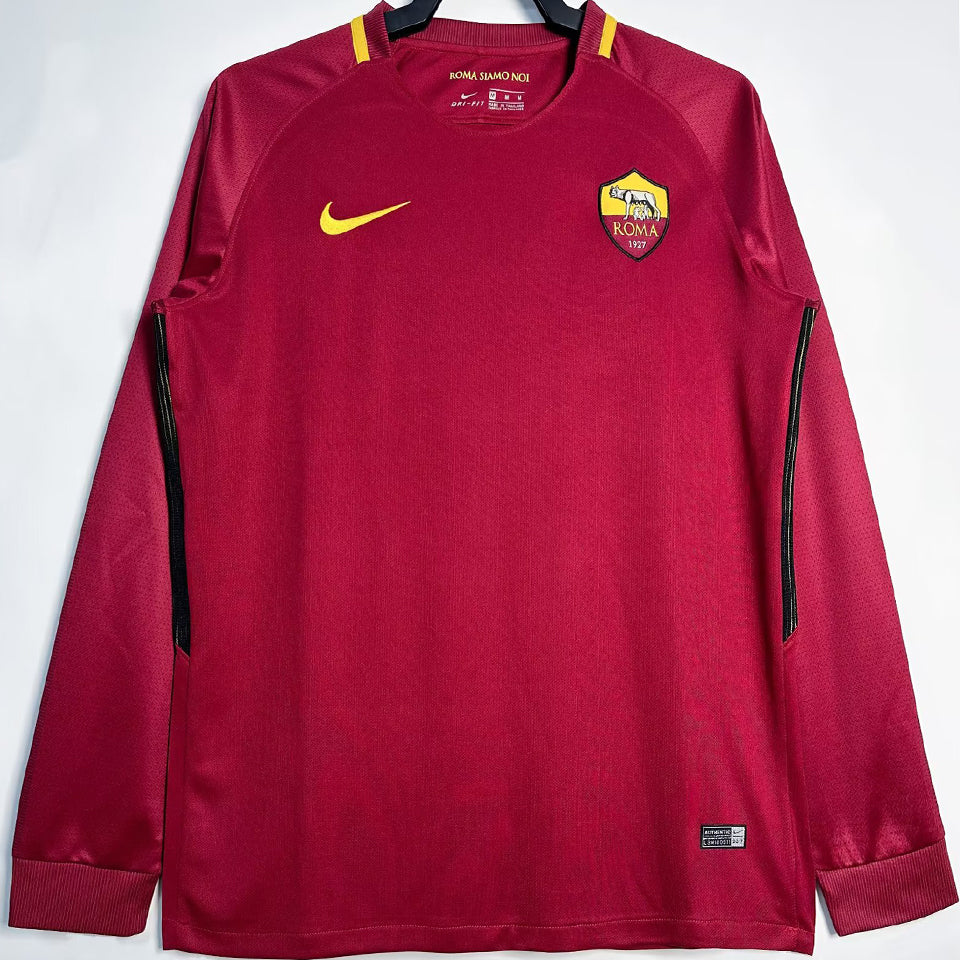 Maillot AS Roma Domicile Manches Longues Rétro 2017/18