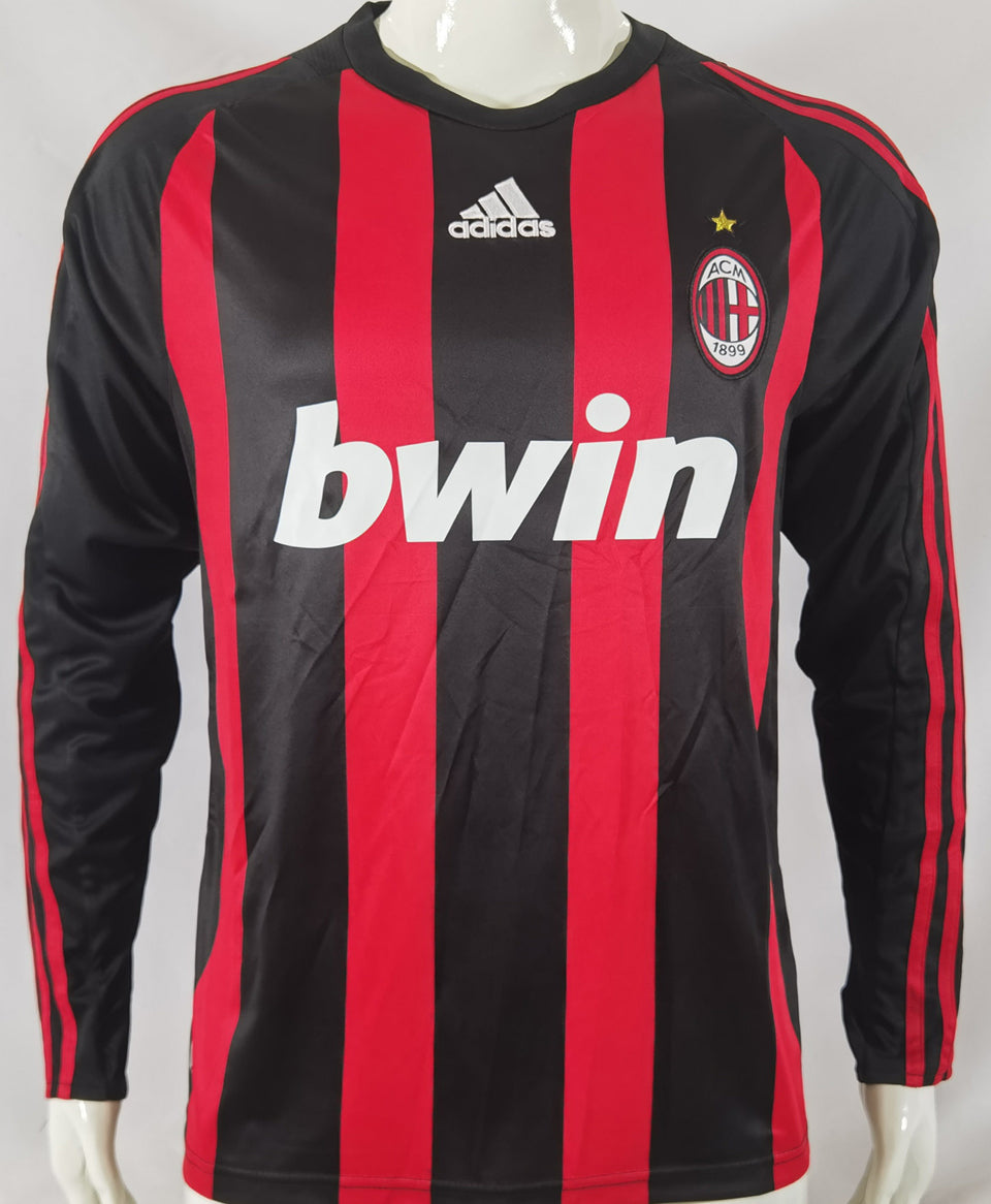 Maillot AC Milan Domicile Manches Longues Rétro