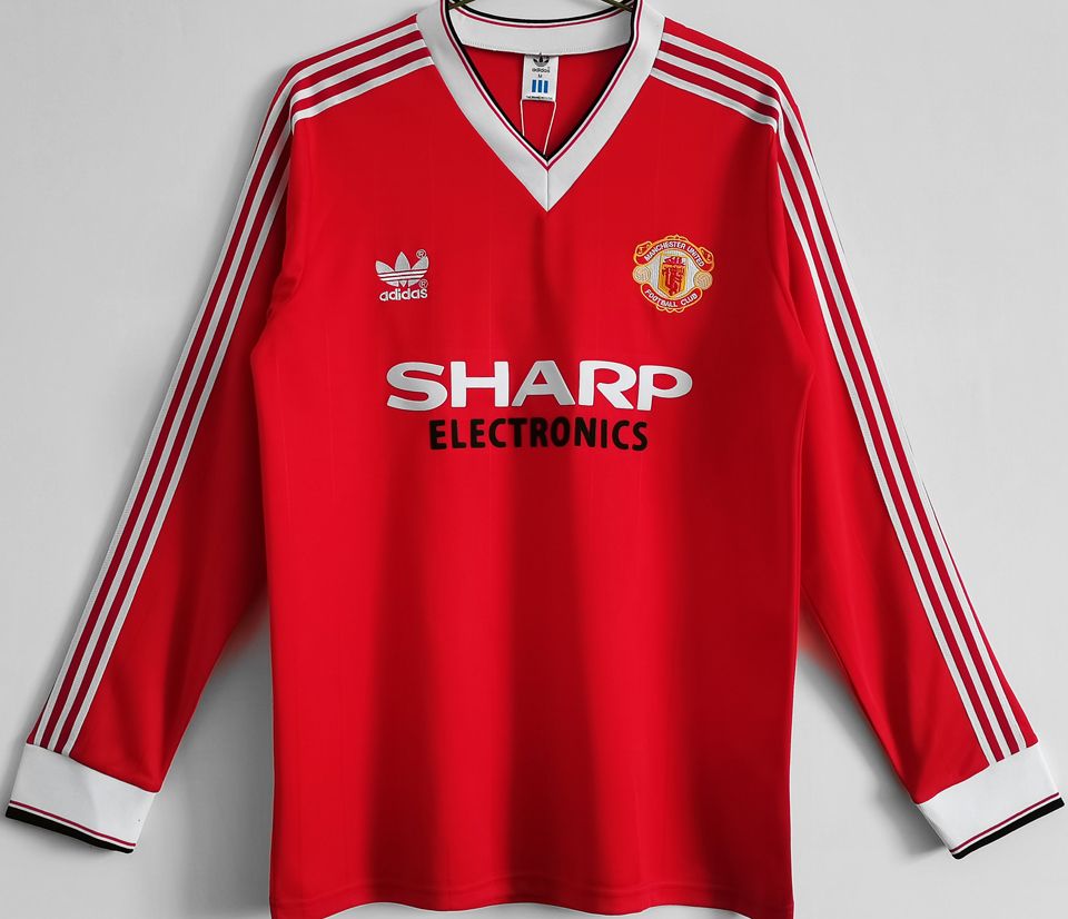Maillot Manchester United Domicile Manches Longues Rétro 1983
