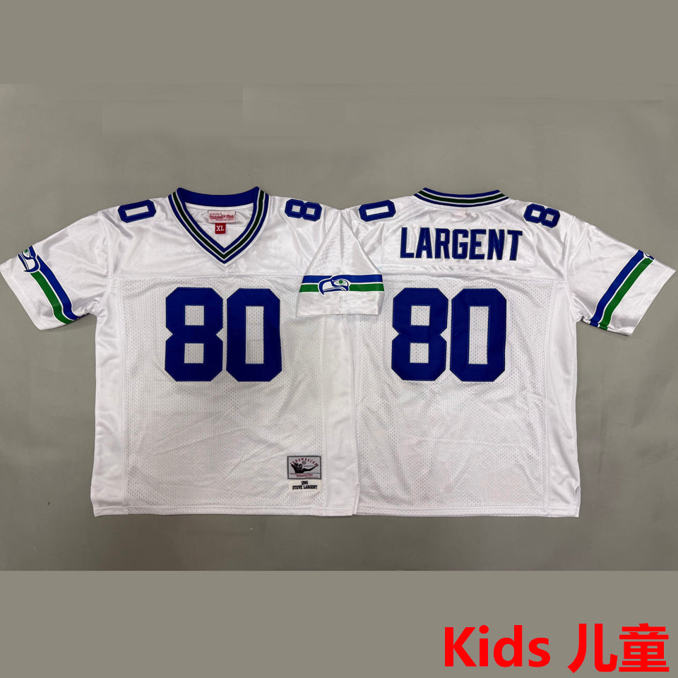 Maillot Copy Largent 80 Seattle Seahawks Rétro Enfant