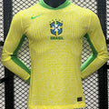 Maillot Brésil Domicile Manches Longues 2024/25 (Version Joueur)
