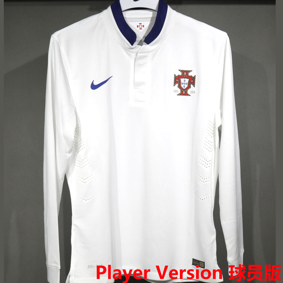 Maillot Portugal Extérieur Manches Longues Rétro (Version Joueur)