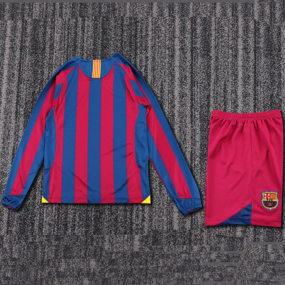 Maillot Barcelone Domicile Manches Longues Rétro Enfant