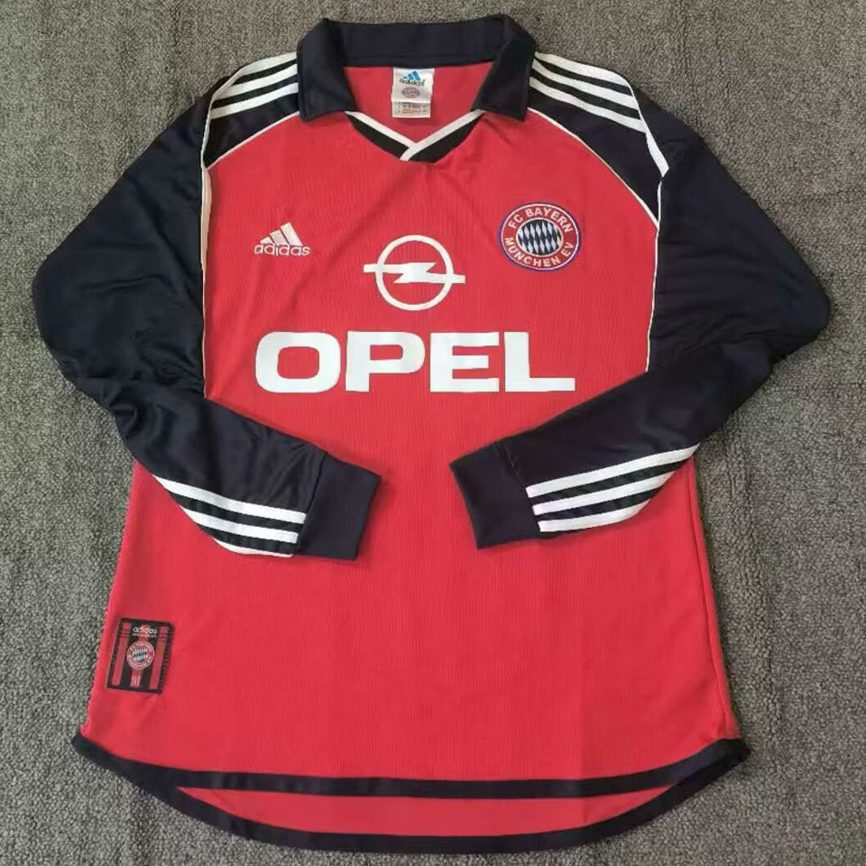 Maillot Bayern Munich Domicile Manches Longues Rétro 2000/01