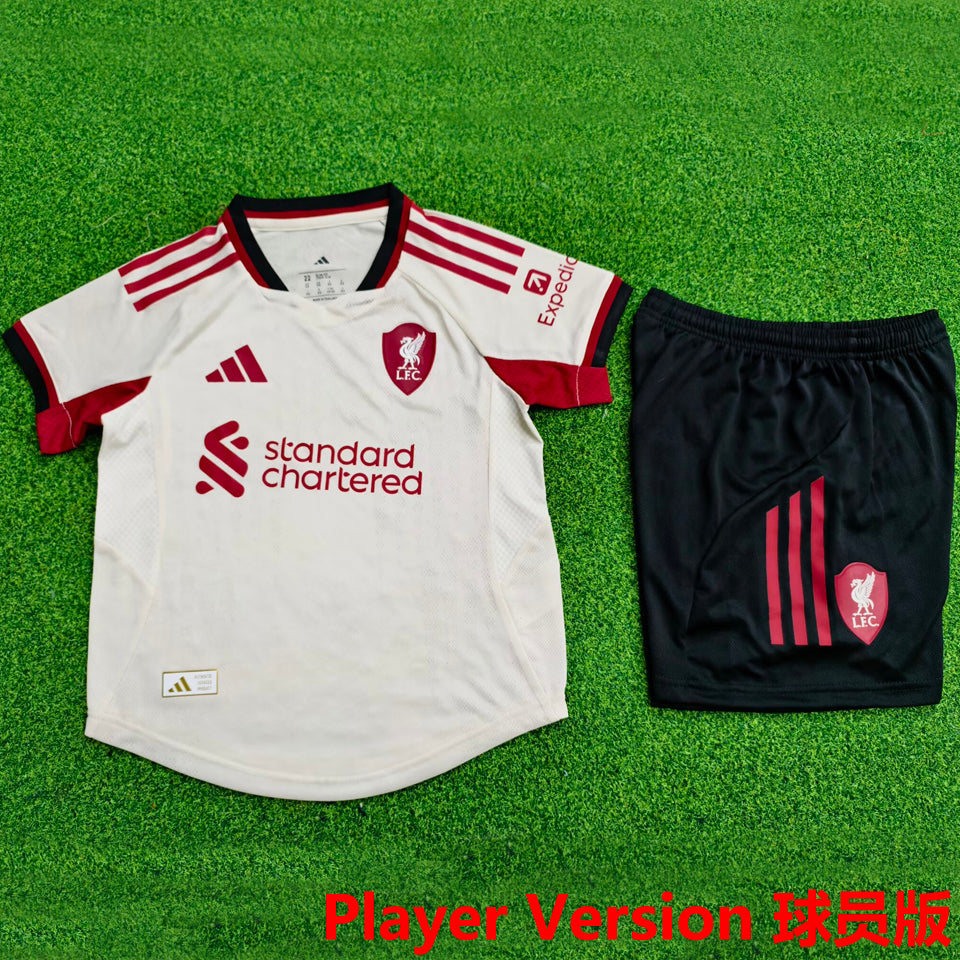 Maillot Liverpool Extérieur 2025 Enfant (Version Joueur)