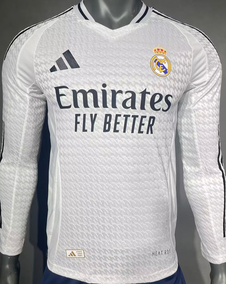 Maillot Real Madrid Domicile Manches Longues 2024/25 (Version Joueur)