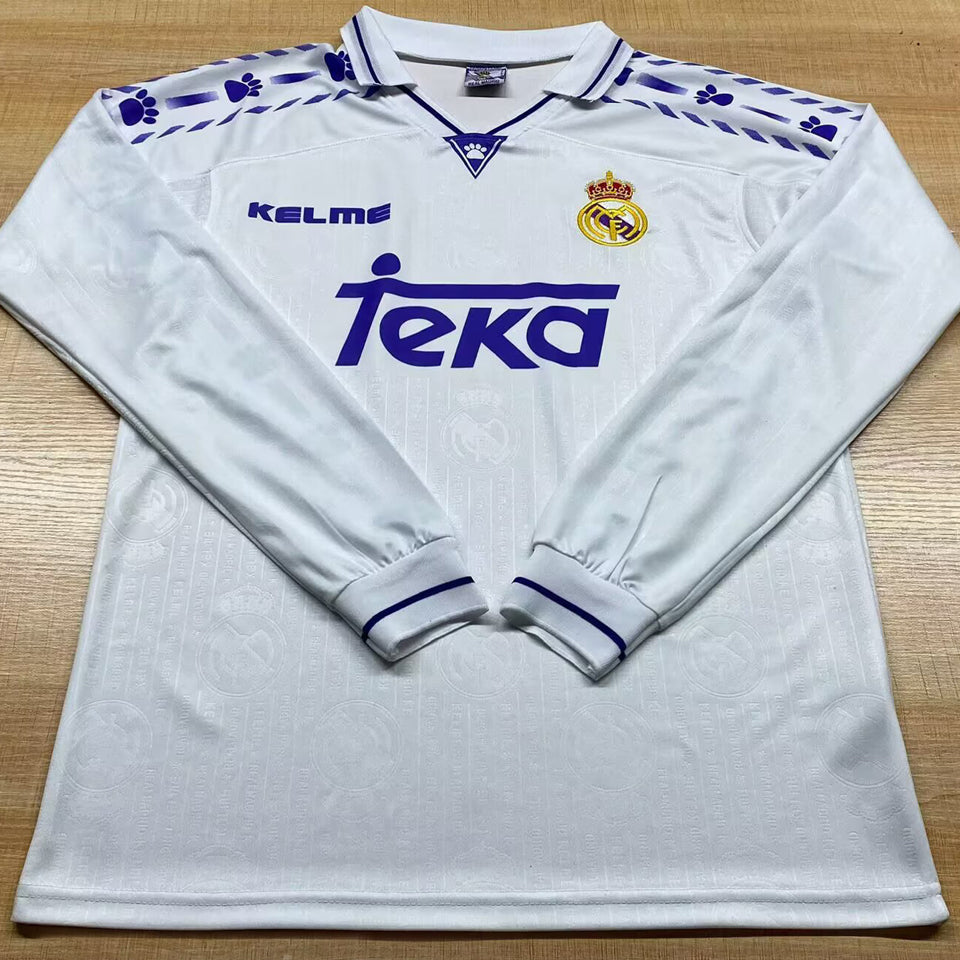 Maillot Real Madrid Domicile Manches Longues Rétro 1996