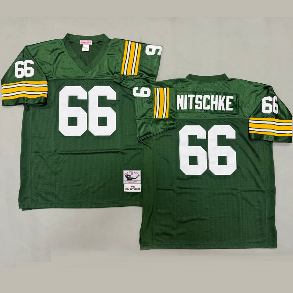 Maillot Nitschke 66 Men S Rétro