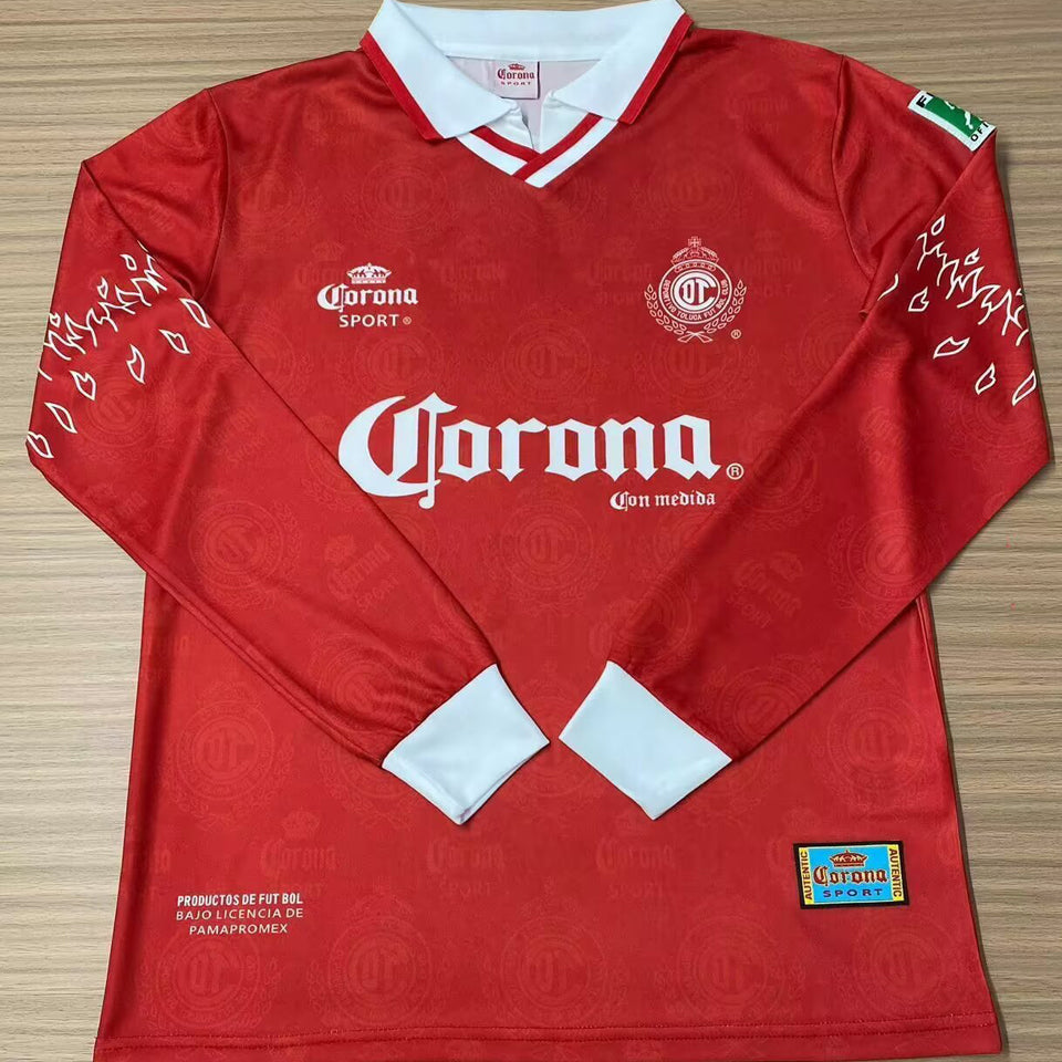 Maillot 97 Deportivo Toluca Domicile Manches Longues Rétro