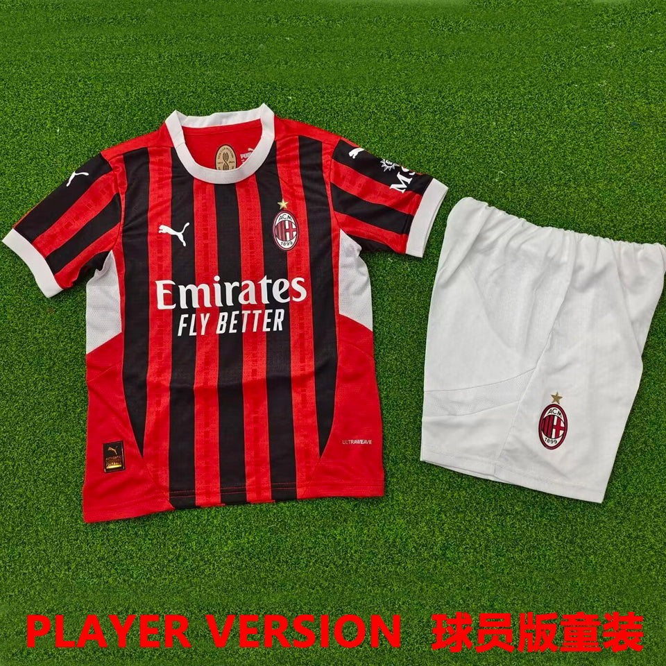 Maillot AC Milan Domicile 2024/25 Enfant (Version Joueur)