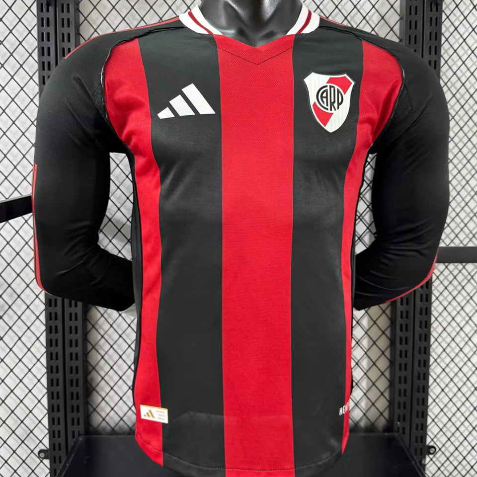 Maillot River Plate Extérieur Manches Longues 2025 (Version Joueur)