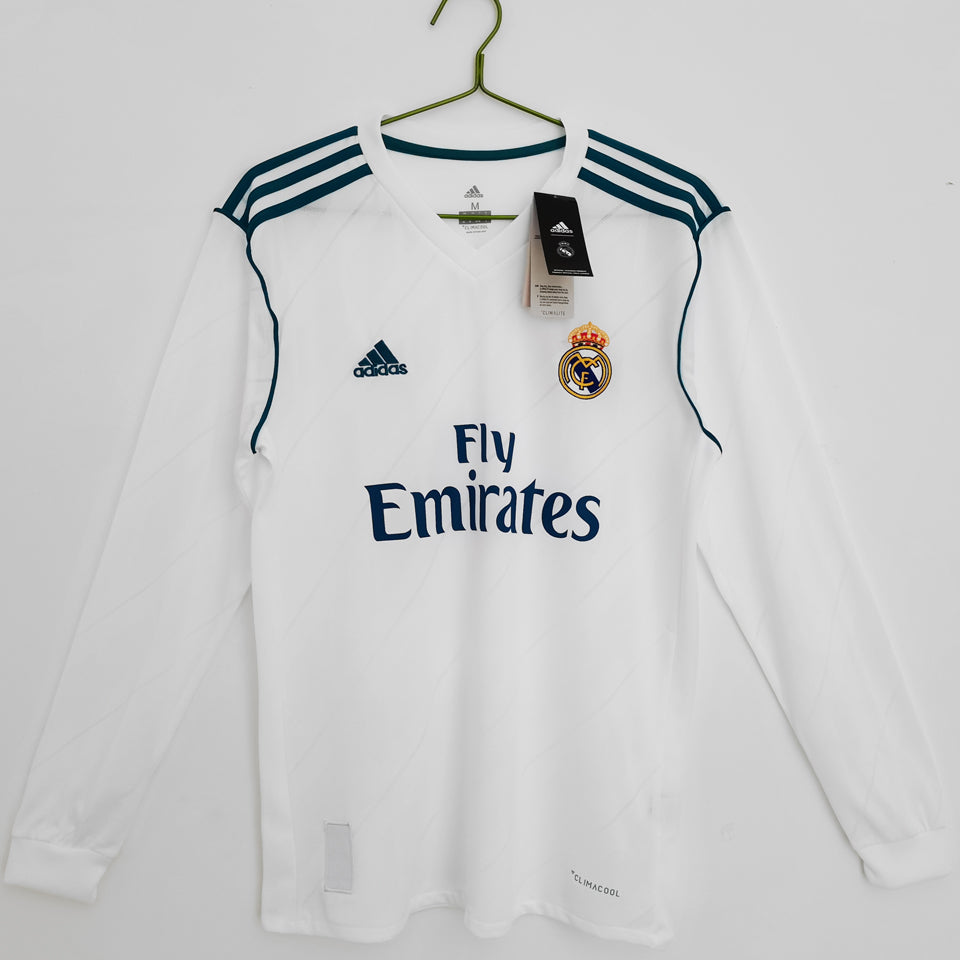 Maillot Real Madrid Domicile Manches Longues Rétro 2017/18