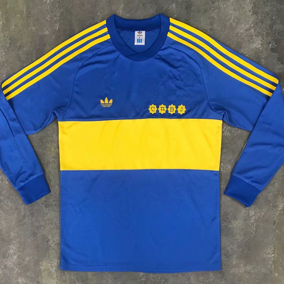 Maillot Boca Juniors Domicile Manches Longues Rétro 1981