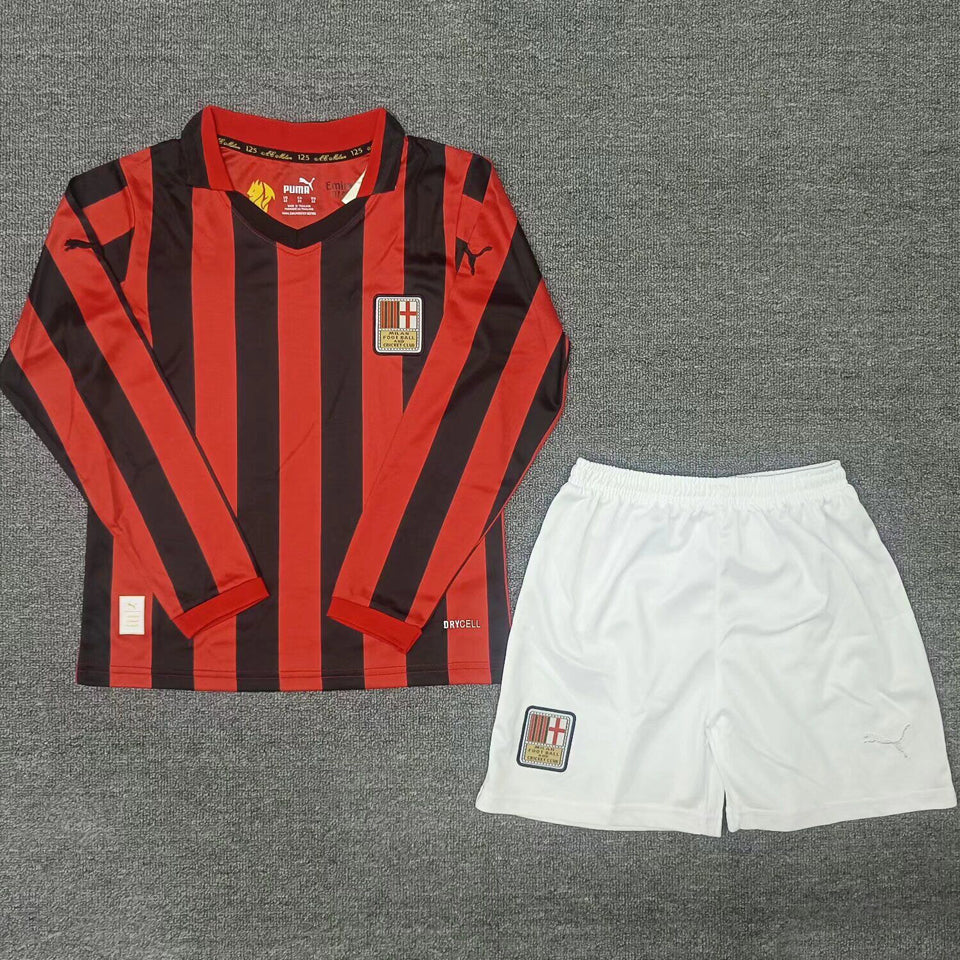 Maillot AC Milan Manches Longues 2025 Enfant