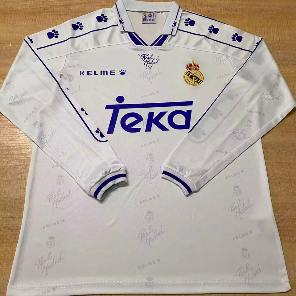 Maillot Real Madrid Domicile Manches Longues Rétro