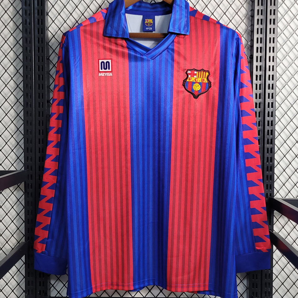 Maillot Barcelone Domicile Manches Longues Rétro 1992