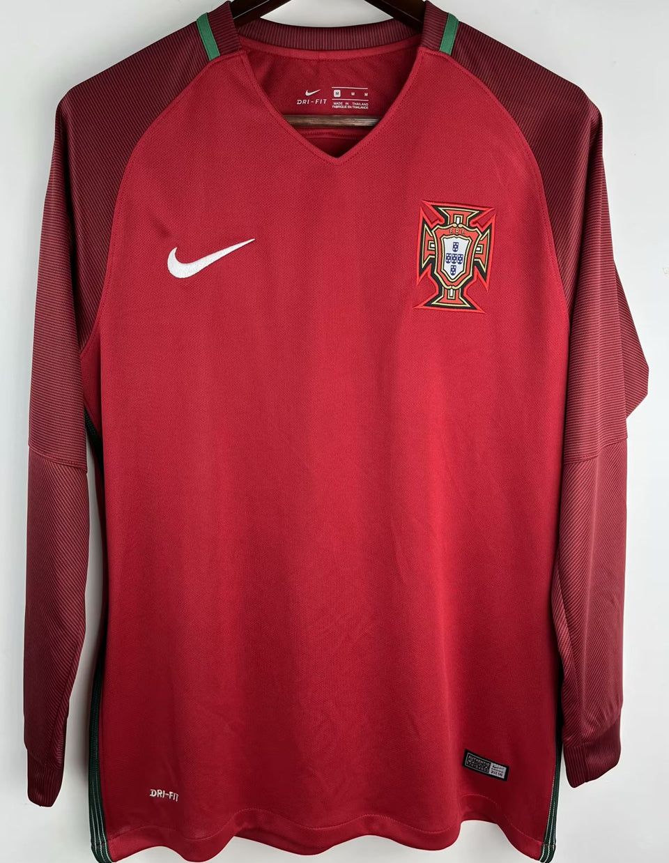 Maillot Portugal Domicile Manches Longues Rétro 2016