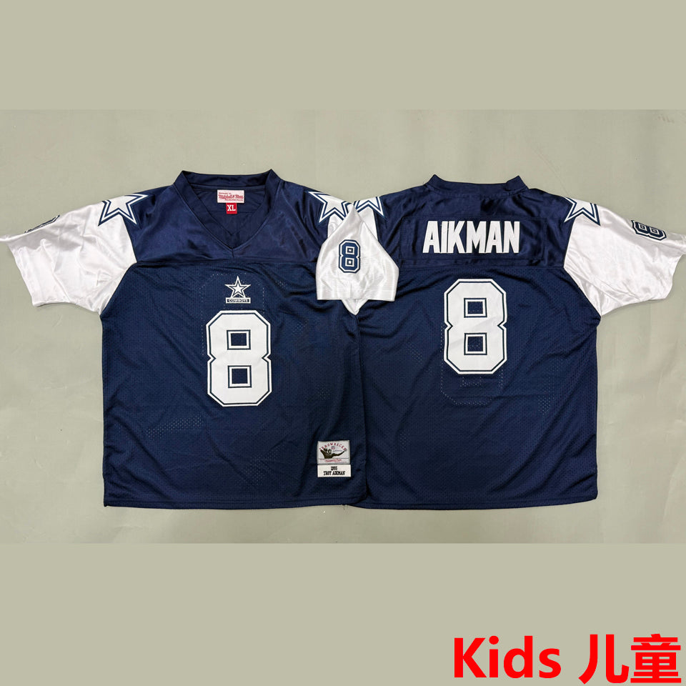 Maillot Aikman 8 Dallas Cowboys Rétro Enfant
