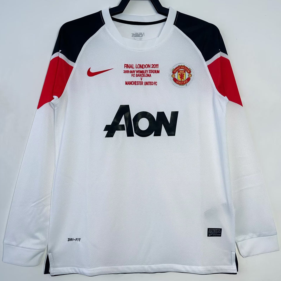Maillot Manchester United Extérieur Manches Longues Rétro 2010/11