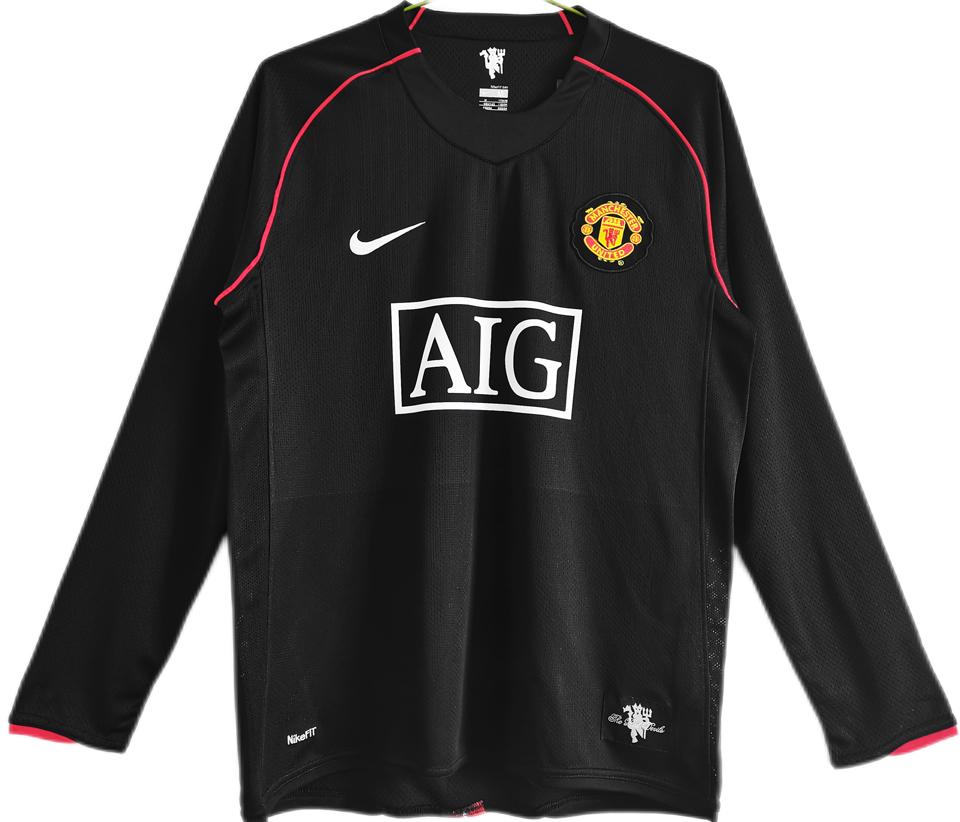 Maillot Manchester United Extérieur Manches Longues Rétro 2007/08