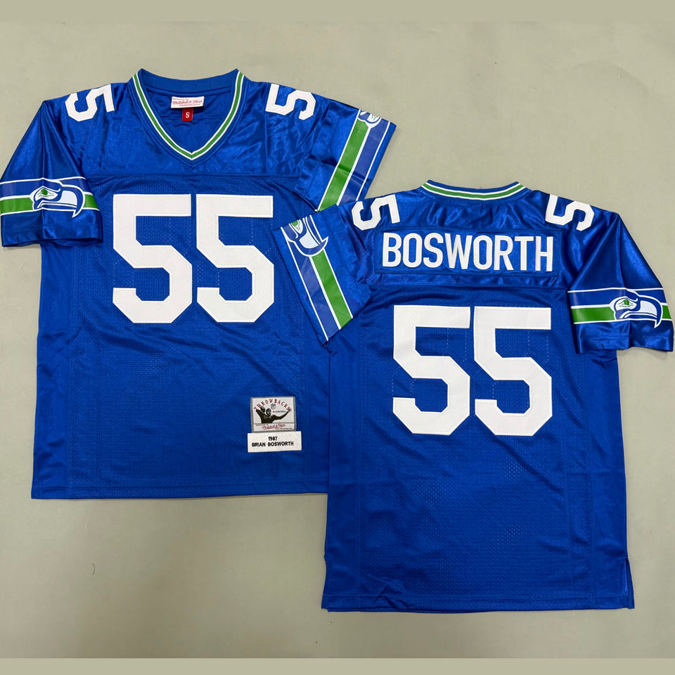 Maillot Bosworth 55 Seattle Seahawks Rétro