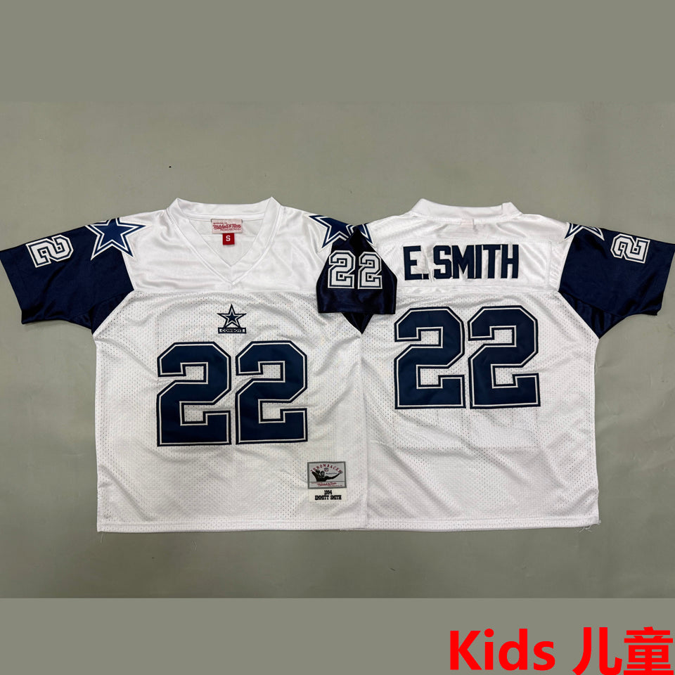 Maillot E Smith 22 Dallas Cowboys Rétro Enfant