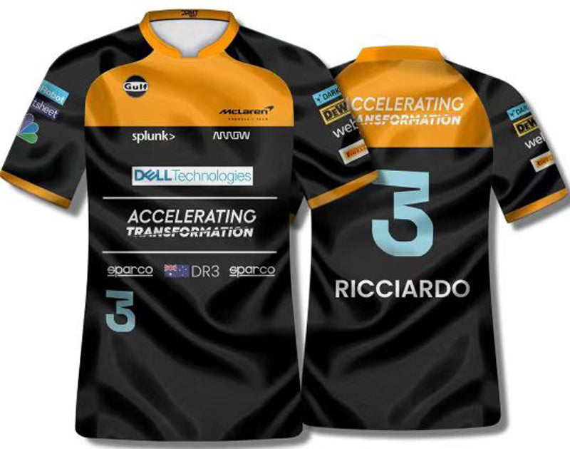 Maillot Mclaren F1 Ricciardo 3 Team T Shirt 2022