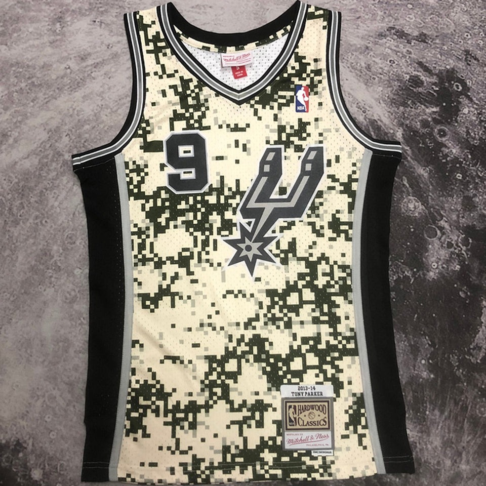 Maillot Spurs Parker 9 Camo Rétro 2013/14