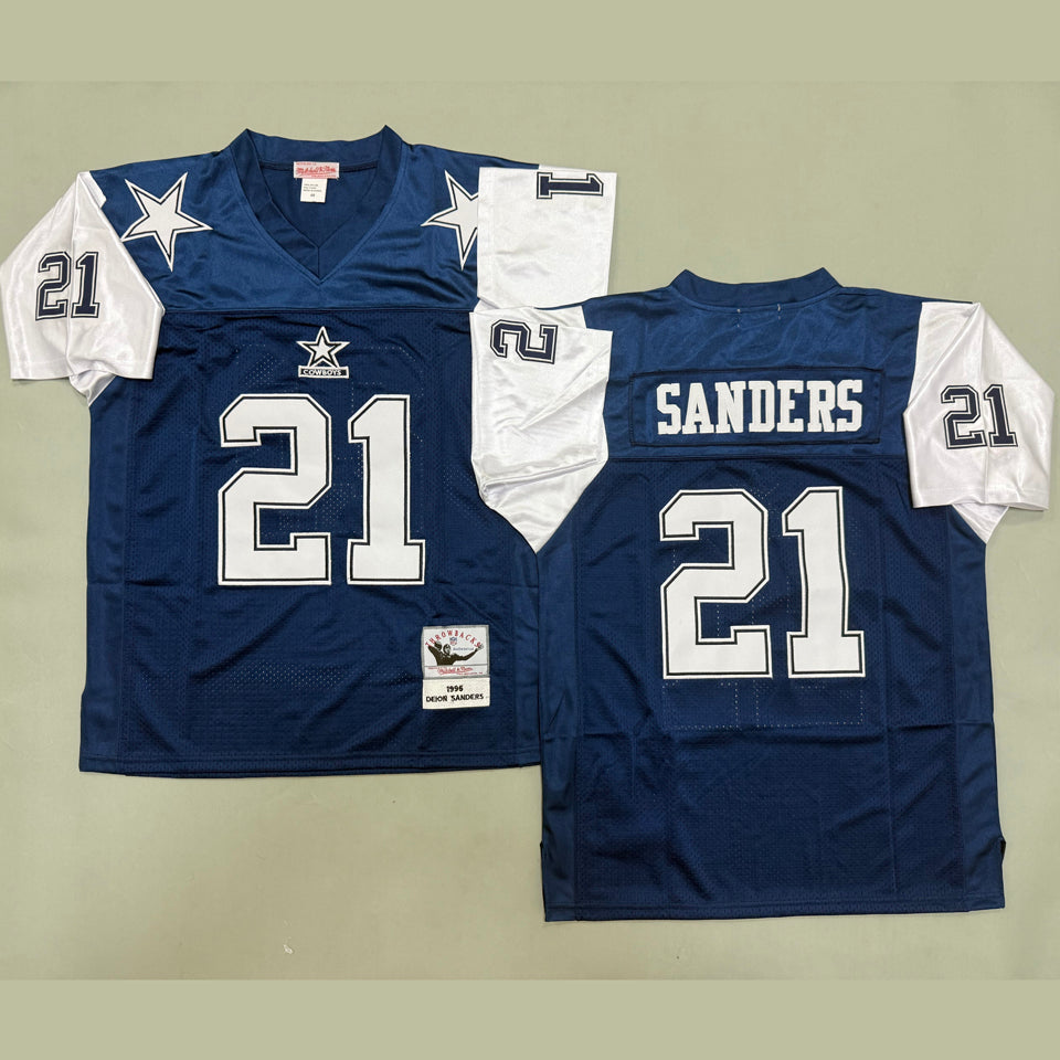 Maillot Sanders 21 Men S Dallas Cowboys Rétro