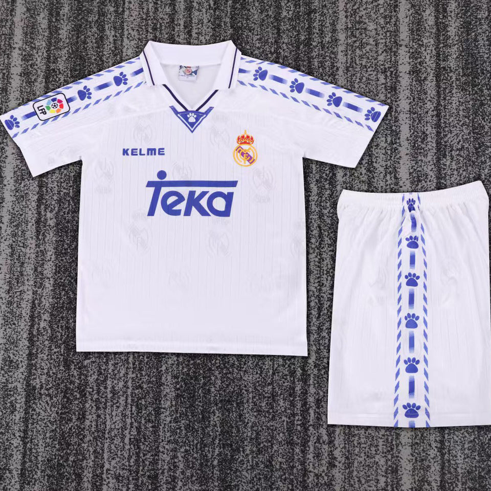 Maillot Real Madrid Domicile Rétro 1996 Enfant