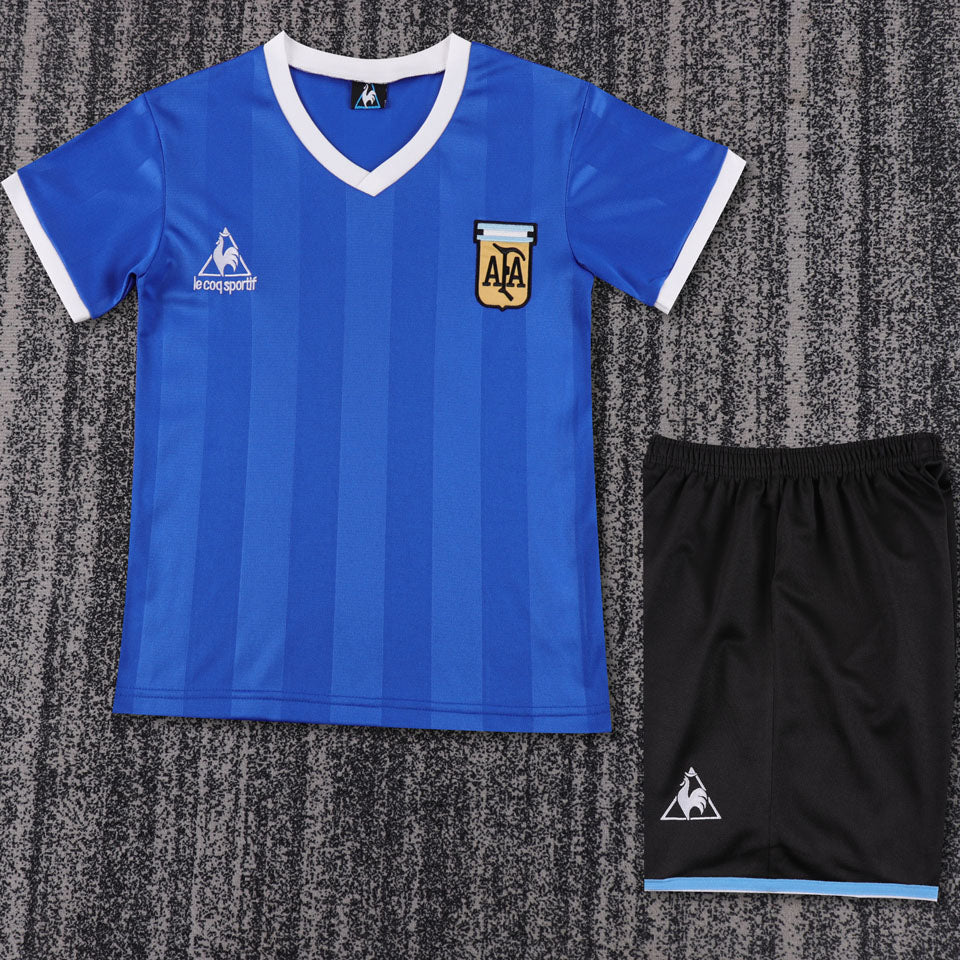 Maillot Argentine Extérieur Rétro 1986 Enfant