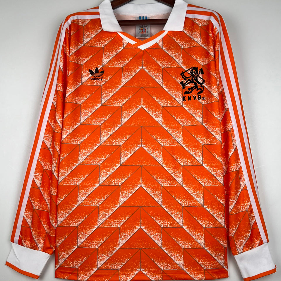Maillot Pays-Bas Domicile Manches Longues Rétro 1988