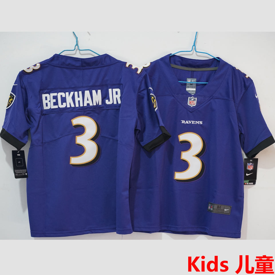 Maillot Beckham Jr 3 Baltimore Ravens Enfant