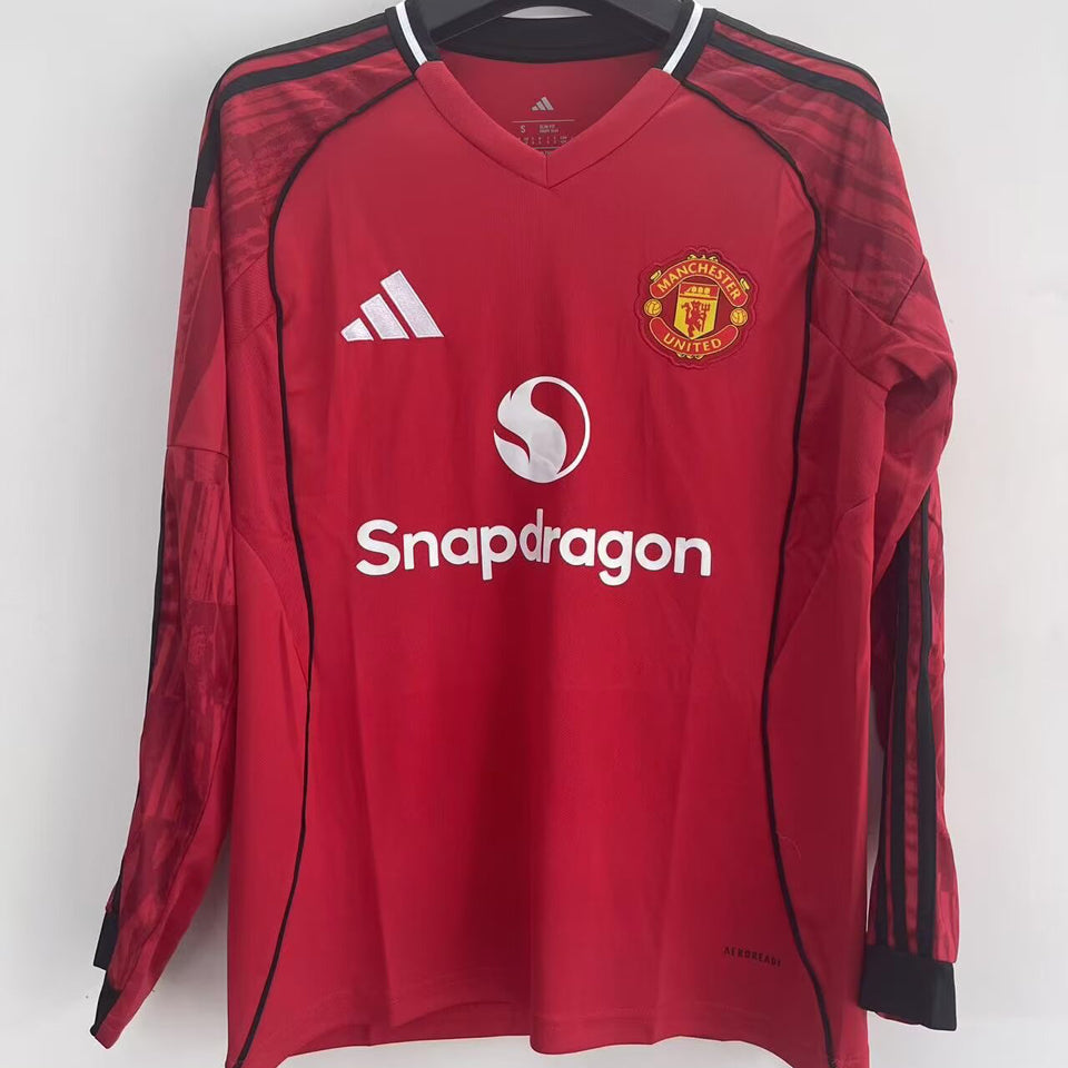 Maillot Manchester United Domicile Manches Longues 2025/26