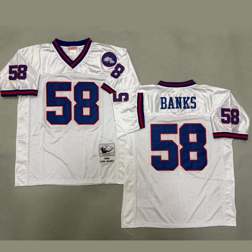 Maillot Banks 58 Men S New York Giants Rétro